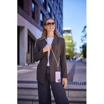 Intenso USB-C laadimisnöör telefoni kaelarihmakaabel 60 W kiirlaadimine reguleeritava pikkusega 1,65 m nailon lilla