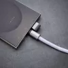 Intenso USB-C laadimisnöör telefoni kaelarihmakaabel 60 W kiirlaadimine reguleeritava pikkusega 1,65 m nailon lilla