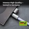 Intenso USB-C laadimisnöör telefoni kaelarihmakaabel 60 W kiirlaadimine reguleeritava pikkusega 1,65 m nailon lilla