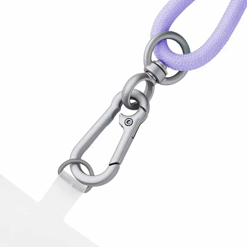 Intenso USB-C laadimisnöör telefoni kaelarihmakaabel 60 W kiirlaadimine reguleeritava pikkusega 1,65 m nailon lilla