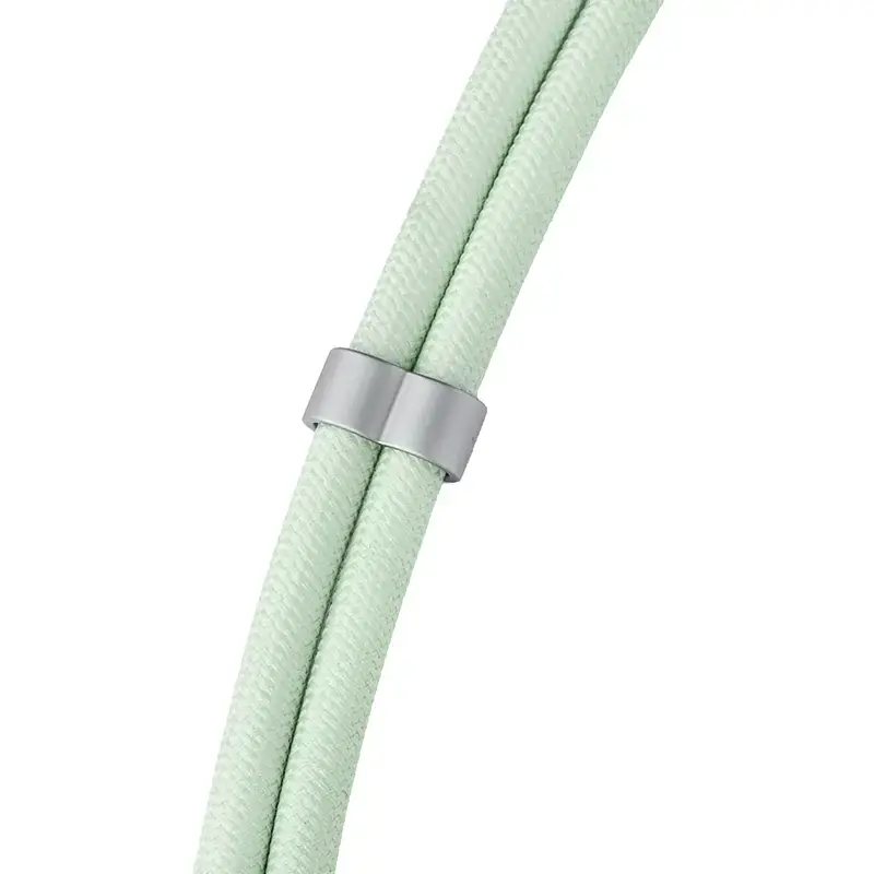 Intenso USB-C laadimisrihm telefoni kaelapaela kaabel 60 W kiirlaadimine reguleeritava pikkusega 1.65 m nailon roheline