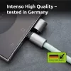 Intenso USB-C laadimisrihm telefoni kaelapaela kaabel 60 W kiirlaadimine reguleeritava pikkusega 1.65 m nailon roheline