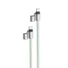 Intenso USB-C laadimisrihm telefoni kaelapaela kaabel 60 W kiirlaadimine reguleeritava pikkusega 1.65 m nailon roheline