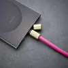 Intenso USB-C laadimisrihm telefoni kaelarihmakaabel 60W kiirlaadimine reguleeritav pikkus 1,65m nailon neoonroosa