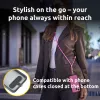 Intenso USB-C laadimisrihm telefoni kaelarihmakaabel 60W kiirlaadimine reguleeritav pikkus 1,65m nailon neoonroosa