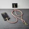 Intenso USB-C laadimisrihm telefoni kaelapaelakaabel 60W kiirlaadimine reguleeritava pikkusega 1,65m nailon mitmevärviline