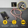 Intenso USB-C laadimisrihm telefoni kaelapaelakaabel 60W kiirlaadimine reguleeritava pikkusega 1,65m nailon mitmevärviline