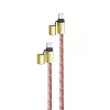 Intenso USB-C laadimisrihm telefoni kaelapaelakaabel 60W kiirlaadimine reguleeritava pikkusega 1,65m nailon mitmevärviline