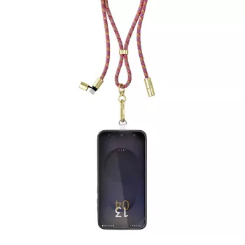 Intenso USB-C laadimisrihm telefoni kaelapaelakaabel 60W kiirlaadimine reguleeritava pikkusega 1,65m nailon mitmevärviline