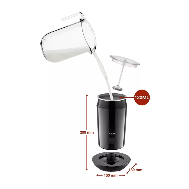 Automaatne piimavahustaja Philips CA6500/63 Must 0,12 L 500 W