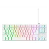 Mehaaniline numbriklahvideta mänguklaviatuur TRUST GXT 833W Thado TKL — USB, QWERTY US, RGB, valge, 87 klahvi