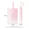 Akupank Vention 10000mAh (USB-C, Lightning, USB-A) 22.5W LED-ekraan Roosa