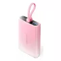 Akupank Vention 10000mAh (USB-C, Lightning, USB-A) 22.5W LED-ekraan Roosa