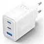 Vention FERW0-EU 65W sisetoitega kiirlaadija sülearvutile, nutitelefonile, tahvelarvutile, nutikellale, kõrvaklappidele, 2× USB-C, valge