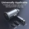 Autolaadija Vention kahe pordiga USB A+C (18/20) hall Mini stiilis alumiiniumsulamist