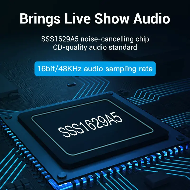 Vention USB 2.0 väline stereoadapter helitugevuse reguleerimisega 0,15 m must ABS