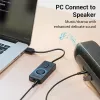 Vention USB 2.0 väline stereoadapter helitugevuse reguleerimisega 0,15 m must ABS