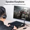 Vention USB 2.0 väline stereoadapter helitugevuse reguleerimisega 0,15 m must ABS