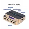 HDMI jaotur Vention 1 sisse 4 välja 4K@30Hz kuldne alumiiniumsulam