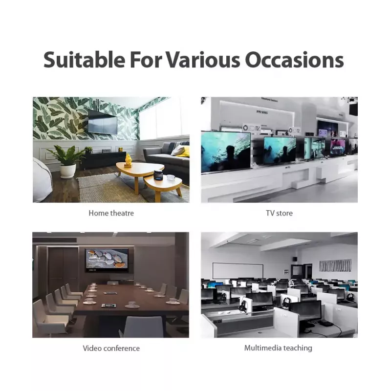 HDMI jaotur Vention 1 sisse 4 välja 4K@30Hz kuldne alumiiniumsulam