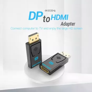 Vention DisplayPort-isane HDMI-emane adapter, must DP HDMI kullatud