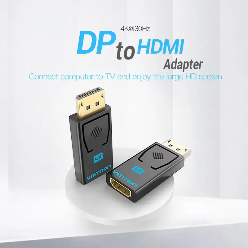 Vention DisplayPort-isane HDMI-emane adapter, must DP HDMI kullatud