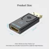 Vention DisplayPort-isane HDMI-emane adapter, must DP HDMI kullatud