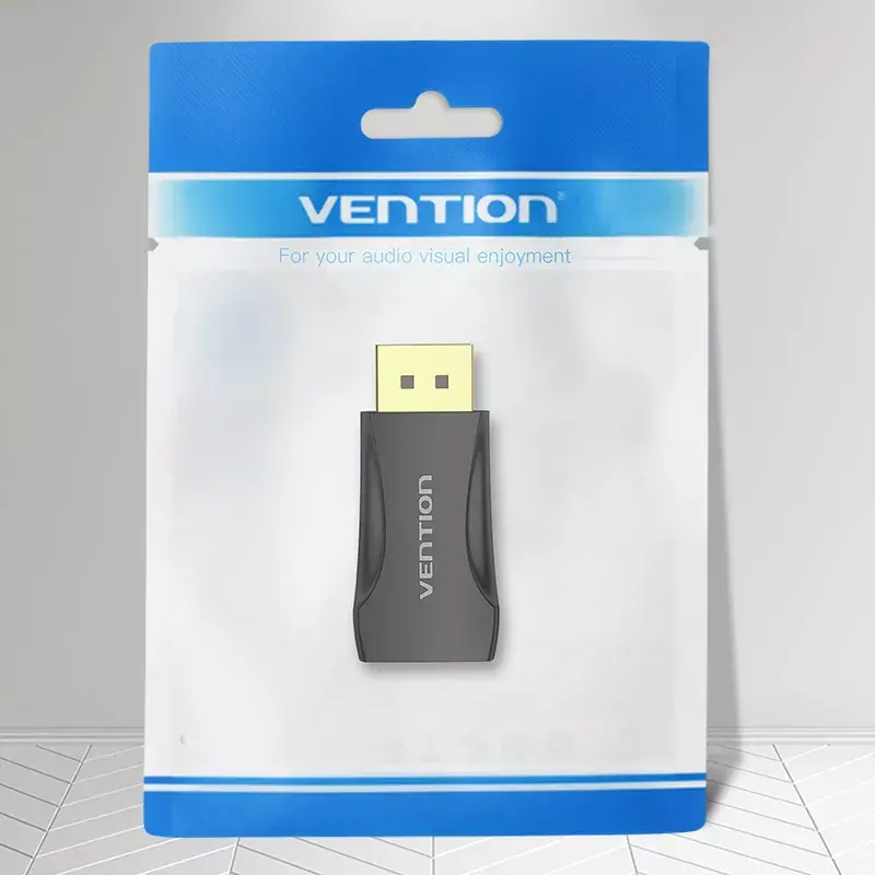 DisplayPort-HDMI-adapter Vention HBOB0, DisplayPort-isane–HDMI-emane, must, kullatud kontaktid