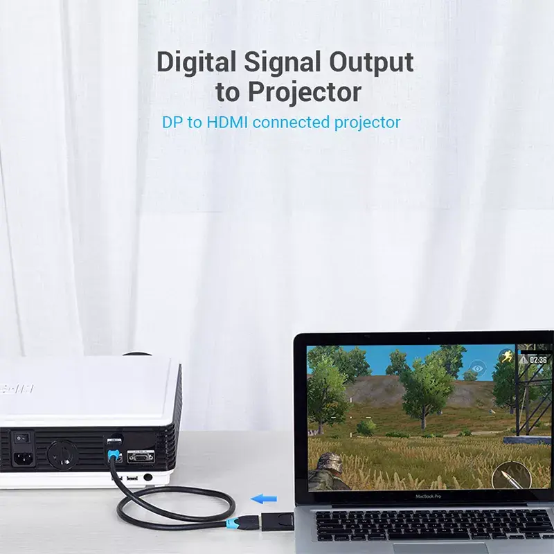 DisplayPort–HDMI adapter Vention HBKB0 – DP isane HDMI emasele, must, kullatud kontaktidega