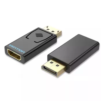 DisplayPort–HDMI adapter Vention HBKB0 – DP isane HDMI emasele, must, kullatud kontaktidega