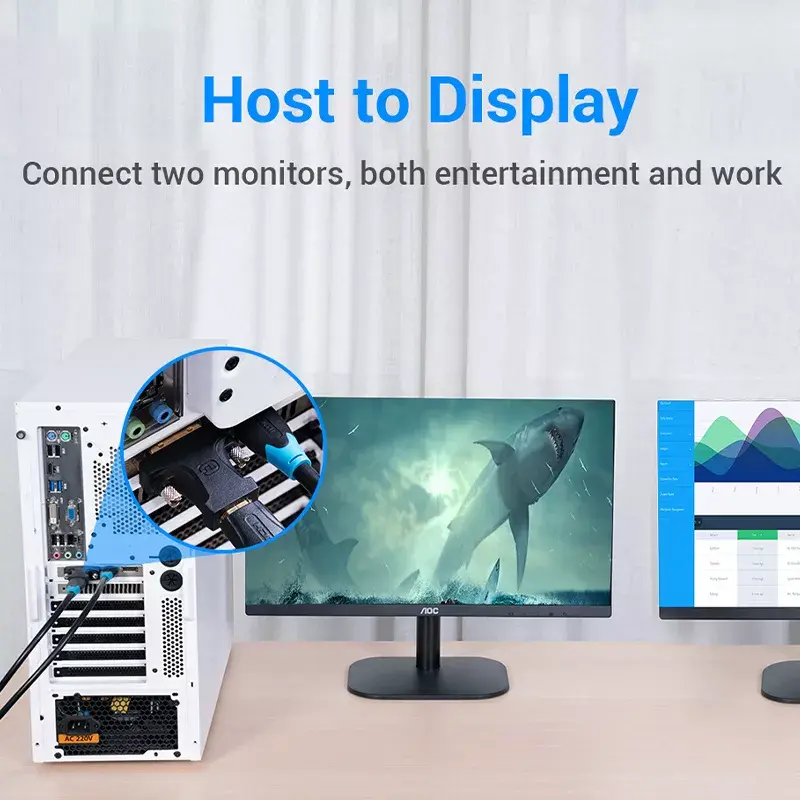 Vention HDMI emane-DVI isane adapter must 1920x1080 60Hz