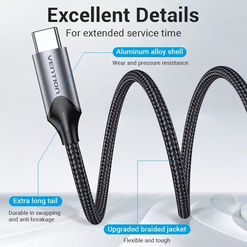 Vention USB-C to 3.5mm Earphone Jack Adapter BGMHA, USB USB-C isane 3.5mm emasele, 0,1 m, hall