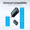 Vention USB-C to USB 3.0 OTG Adapter CDUB0 – USB-C isane USB-A emasele, must PVC, nikeldatud kontaktidega