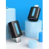 Vention USB-C to USB 3.0 OTG Adapter CDUB0 – USB-C isane USB-A emasele, must PVC, nikeldatud kontaktidega