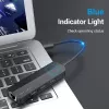 USB 2.0 jaotur Vention 3 pordiga ja 100M Etherneti adapteriga, USB 2.0 host, 4 porti, must