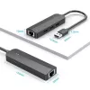 USB 2.0 jaotur Vention 3 pordiga ja 100M Etherneti adapteriga, USB 2.0 host, 4 porti, must