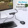 USB 2.0 jaotur Vention 3 pordiga ja 100M Etherneti adapteriga, USB 2.0 host, 4 porti, must