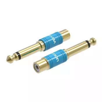 Heliadapter Vention VDD-C03 — 6,5 mm (isane) RCA-le (emane), kullatud kontaktidega, sinine