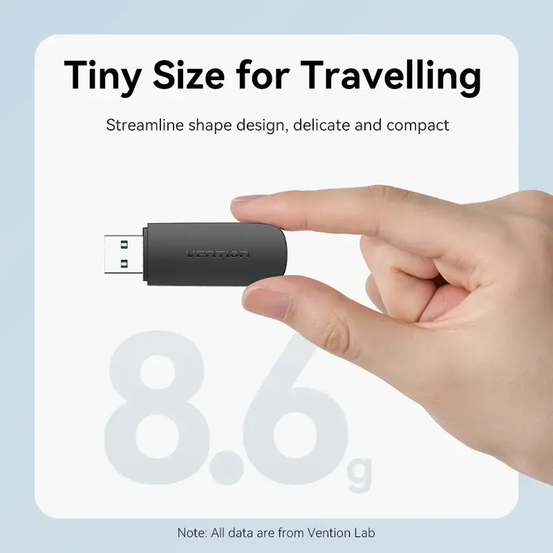 Vention 2-in-1 USB 3.2 Gen 1 (USB 3.0) kaardilugeja — SD ja MicroSD, must, kompaktne