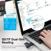 Vention 2-in-1 USB 3.2 Gen 1 (USB 3.0) kaardilugeja — SD ja MicroSD, must, kompaktne