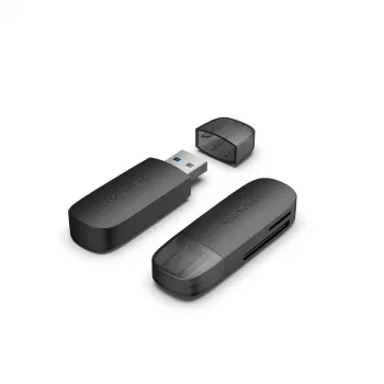 Vention 2-in-1 USB 3.2 Gen 1 (USB 3.0) kaardilugeja — SD ja MicroSD, must, kompaktne