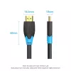 HDMI-kaabel Vention 8 m Must HDMI 2.0 18 Gbit/s Isane-isanele, 1080p/3D/HDR, ARC, Ethernet