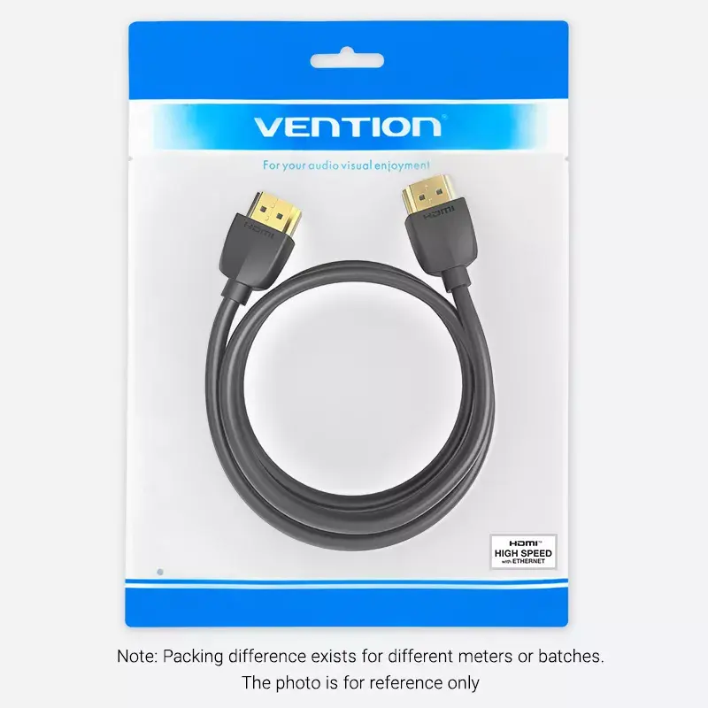 Vention kaasaskantav HDMI-kaabel 0,5 m, must, HDMI 2.0, 18 Gbit/s
