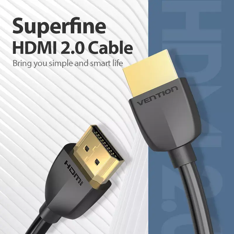 Vention kaasaskantav HDMI-kaabel 0,5 m, must, HDMI 2.0, 18 Gbit/s