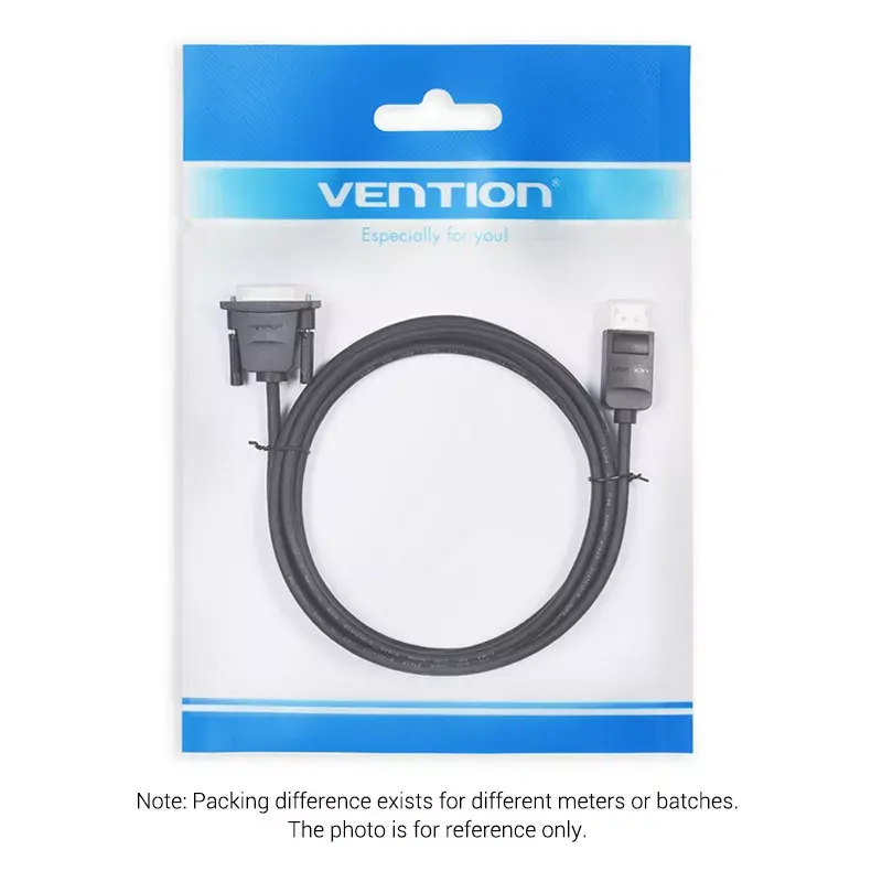 DisplayPort-DVI-kaabel Vention HAFBH — DisplayPort DVI-le, 1 m, must, 5,2 mm