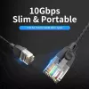 Võrguparanduskaabel Vention Cat.6A U/UTP 5 m, RJ-45–RJ-45, must