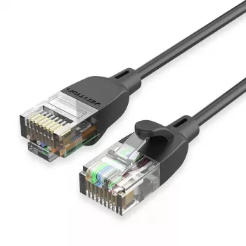 Võrguparanduskaabel Vention Cat.6A U/UTP 5 m, RJ-45–RJ-45, must
