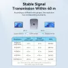 Vention 2-pordiline kahesuunaline 8K HDMI lüliti AKPH0, HDMI 2.1, 7680×4320@60Hz, USB-C toide, alumiinium, hall