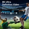 Vention 2-pordiline kahesuunaline 8K HDMI lüliti AKPH0, HDMI 2.1, 7680×4320@60Hz, USB-C toide, alumiinium, hall