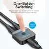 HDMI 2-pordiline kahesuunaline 4K-lüliti Vention AKOB0 — 3 HDMI-porti, 3840×2160@60Hz, ABS, Plug and Play